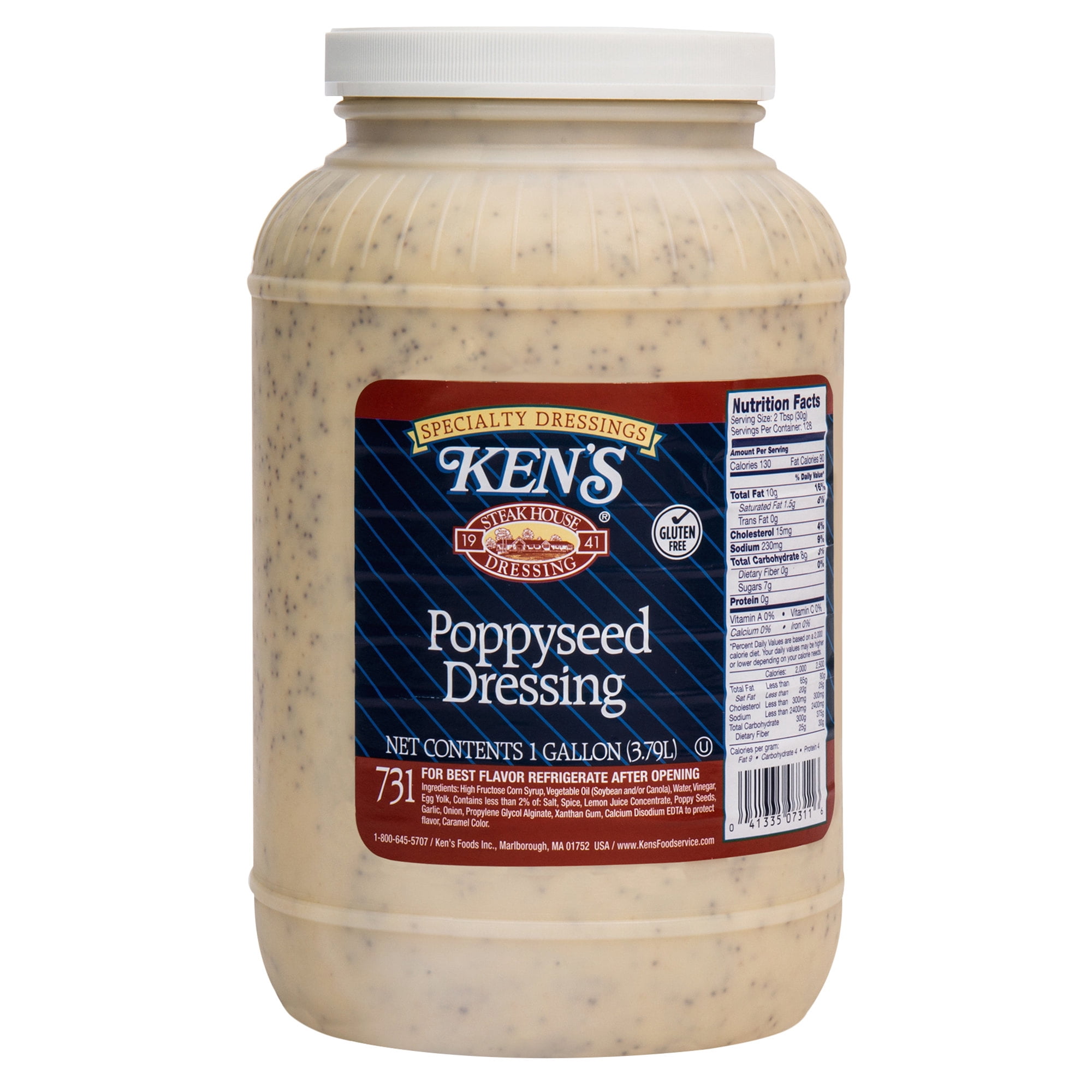 Ken's Foods Vinaigrette aux Graines de Pavot 1 Gallon