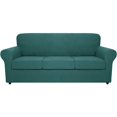 thumbnail image 2 of 4PCS Stretch Textured Grid Sofa Cover Soft Couch Cover Washable Furniture Covers For Machine Washable, 2 of 2