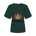 thumbnail image 3 of Christmas Tree Top Womens Casual Round Neck Short-sleeved Christmas Tree Printed T-shirt Top, 3 of 6