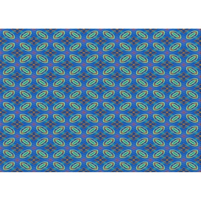 Ahgly Company Machine Washable Indoor Rectangle Transitional Sapphire Blue Area Rugs, 2' x 4'