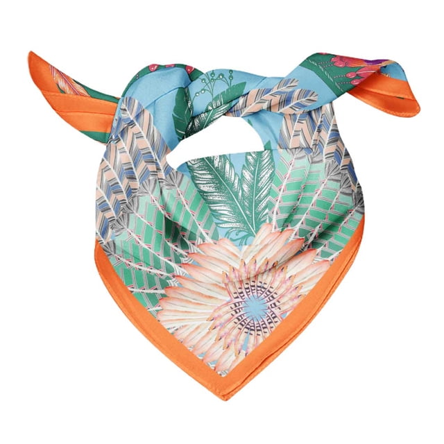 Bimba Cotton Voile Rectangular Printed Scarf Women Wrap Bandanas-40 x 40 Inches