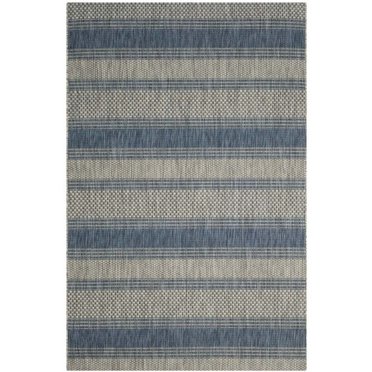 Safavieh Courtyard Grey Indoor Outdoor Rug - 6'7" x 9'6"