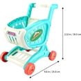 thumbnail image 3 of Mini Petit Chariot de Magasinage de Magasin Jouet Chariot à Main de Supermarché Modèle Chariot Utilitaire Rangement Jouet Ensemble de Jeu d'Imitation pour Enfants Garçons Bleu, 3 of 5