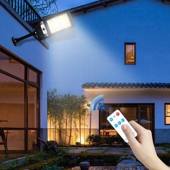 NARABB Hot Sale Solar Street Light, IP65 Outdoor Solar Powered Street Lights Dusk To Dawning With Motion Sensor LED Floods Light For Parking Lot, Drive-way