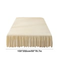 thumbnail image 3 of HHBEAUTY Solid Color Bed Skirt, Wrap-Around Elastic Ruffled Eyelet Bed Skirt Full Size Dust Ruffle, Bed Sheet Dirtproof Non-slip Protective Cover Cover, 59.1x78.7", 3 of 6