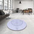 thumbnail image 4 of Ahgly Company Tapis d'Intérieur Lavables en Machine en Denim Bleu Transitionnel, 8' Carré, 4 of 7