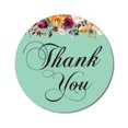 thumbnail image 1 of Darling Souvenir 45 Pcs Sea Green Round Floral Thank You Stickers DIY Envelope Seals-1.6 Inches, 1 of 4
