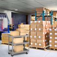 thumbnail image 3 of Costway 3-Tier Metal Utility Cart 400 lbs Storage Service Trolley Tool Storage Gray, 3 of 10