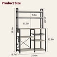 thumbnail image 2 of Cozony 6 Tier Kitchen Bakers Rack with Power Outlet, Gray, 2 of 9
