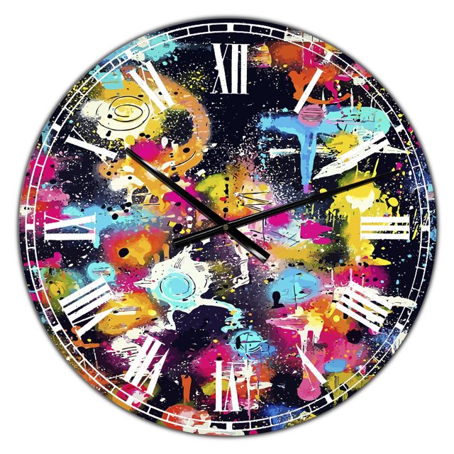 Designart 'The Lovers The Dreamers & Me Oversized Modern Wall Clock