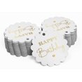 thumbnail image 2 of Inkdotpot Gold Foil Paper Hang Tags Happy Birthday Favor Tags 100 Piece, 2 of 6