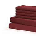 thumbnail image 3 of Swift Home Luxury 4-Piece Sheet Set with Extra Pillow Case, Twin, Burgundy, 3 of 3