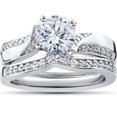 thumbnail image 1 of 3/4ct Pave Diamond Twist Engagement Ring 14K White Gold, 1 of 4