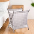 thumbnail image 3 of Foldable Collapsible Laundry Basket - 37cm Waterproof Fabric Storage Hamper for Dorm/Bedroom Clothes Organization, 3 of 6
