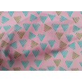 thumbnail image 4 of oneOone Tissu Popeline de Coton Imprimé Bloc Triangle pour Couture Largeur 42 Pouces, 4 of 4