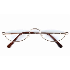 Agstum Lecteurs de demi-Lune Lunettes de lecture de charnières de printemps Vision unique (+1.25, Or)