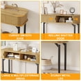thumbnail image 3 of BeesClover Table Console de 47 Pouces avec Rangement, Table Étroite pour Sofa pour Entrée Ou Couloir, avec Tiroirs et Tablette Ouverte, Table d'Appoint pour Salon, Chambre, 3 of 8