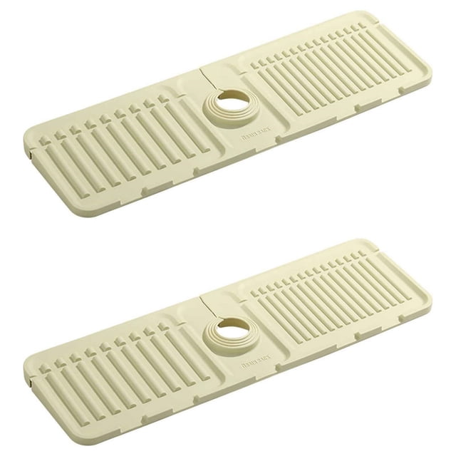 2pcs Faucet Water Flowing Pad Drying Cushion Pad Sink Guard Pad For Kitchen And Bathroom