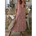 thumbnail image 1 of EQWLJWE Robe pour Femmes Liquidation Mode Robe Décontractée pour Femmes Printemps et Été Col en V Manches Trois-Quarts Robe Imprimée Robes pour Femmes Grande Taille, 1 of 6