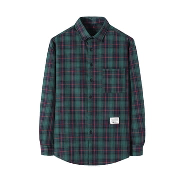 Chemise en Flanelle pour Homme la Nouvelle Chemise en Flanelle à Carreaux à Manches Longues Coupe Régulière pour Homme Mode Décontractée