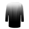 thumbnail image 4 of Hauts à Manches 3/4 pour Femmes Mode pour Femmes T-Shirt Ample Imprimé Blouse à Manches 3/4 Col Rond Hauts Décontractés T-Shirts en Coton Femmes T-Shirts pour Femmes Mode T-Shirts à Manches 3/4 pour Femmes, 4 of 5