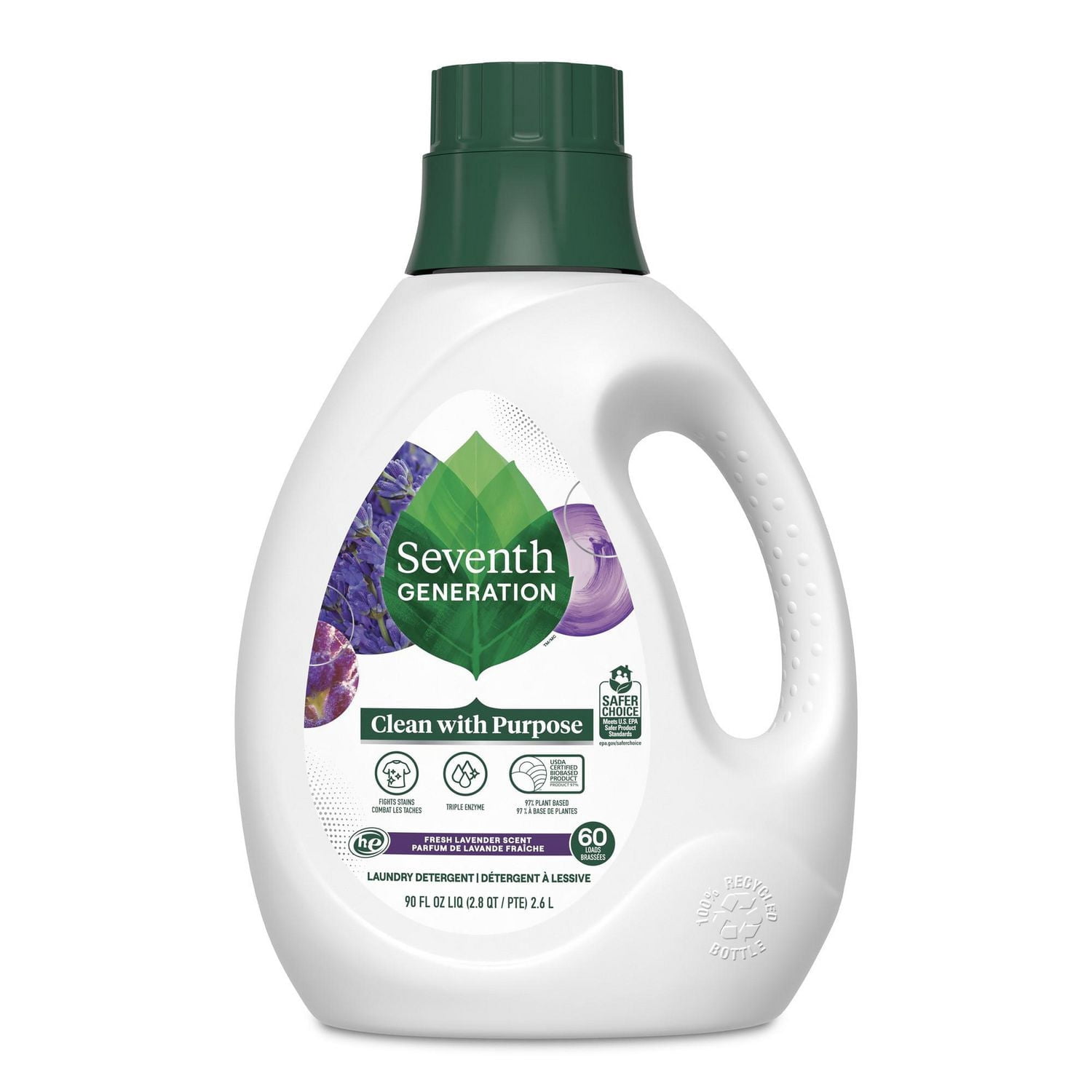 Seventh Generation Parfum de Lavande Fraîche Détergent à Lessive Liquide
