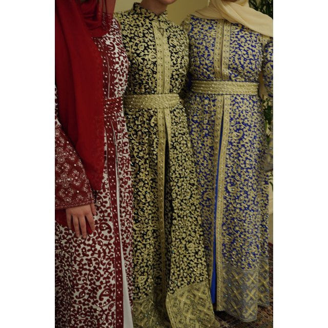 The Bridal Floral Beaded Embroidered Palestinian Kaftan Thobe