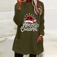 thumbnail image 1 of Qertyioot Hauts Grande Taille pour Femmes, Blouse à Manches Longues Chaude de Noël pour Femmes à Col Rond et d'Hiver, Ample, Imprimée, avec Poche, 1 of 4