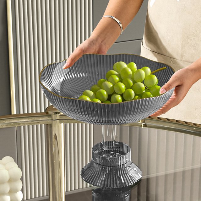 Kitchen Organizers and Storage On Clearance Vegetable Tray Vegetable Plate Plastic Filter Vegetable Basket Footed Vegetable Bowl Snack Kitchen Tool Suitable For All Kinds Of Vegetable Drainable