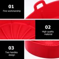 thumbnail image 2 of 1 Pce Friteuse à Air Chaud Silicone Ustensiles de Cuisson Multifonctionnels Plaque de Barbecue Rouge, 2 of 8