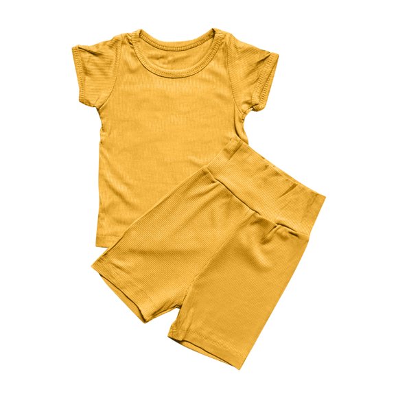 Kid Boys Girls Solid Pyjamas Children Sleepwear Clothes Kids Pajamas Cotton Nightwear Baby Pajamas Sets Toddler Clothing Suits