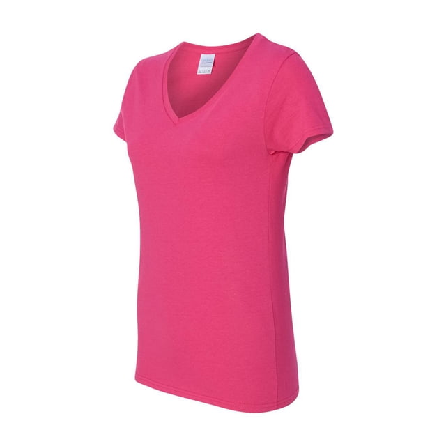 Gildan - T-Shirt à Col en V pour Femmes en Coton Épais