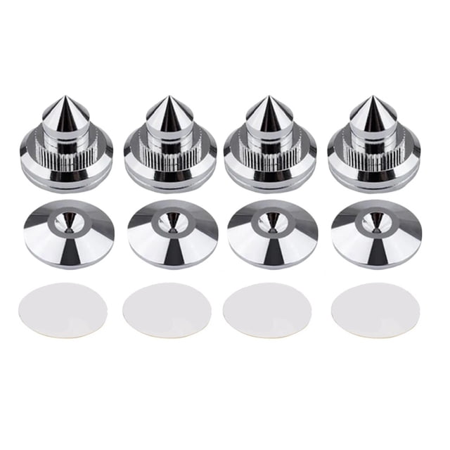 Bgsha 24K Copper 4PCS Speakers Stand Foot Spikes Mount Speaker Box Pads Shockproof