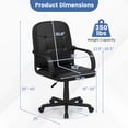 thumbnail image 3 of Costway Ergonomic Mid-Back Executive Office Swivel Computer Desk Chair New, 3 of 10