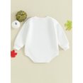 thumbnail image 4 of SUNSIOM Baby Halloween Rompers Newborn Letter Print Long Sleeve Bodysuit Infant Loose Fit Jumpsuits, 4 of 9