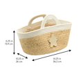thumbnail image 4 of Water Hyacinth Storage Basket with Star Plaque and Cotton Rope Trim, 4 of 9