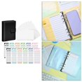 thumbnail image 5 of fastboy PU Leather Notebook Binder Clear Binder Pockets Budget Envelope Black, 5 of 5