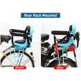 thumbnail image 4 of TFixol Steel-Frame Blue/Red Child Bicycle Rear Seat, 35kg Capacity, 36x29x52cm, Includes Installation Kit, 4 of 7