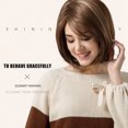 thumbnail image 4 of Coiffeuse Courte Brune Droite Synthétique pour Cosplay Quotidien Fête Cosplay, 4 of 8