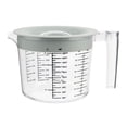 thumbnail image 2 of Mainstays 8-Cup Large Clear Plastic Measuring Cup with 3-Position Lid and Easy-Read Measurements, Grey, 2 of 10