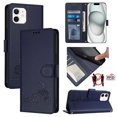 thumbnail image 2 of iPhone 12 Mini Case ,Cat PU Leather Crossbody Lanyard Strap RFID Magnetic Wallet Compatible with iPhone 12 Mini Cover, 2 of 5