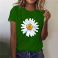 thumbnail image 1 of BVOFAR Hauts pour Femmes Été Tendance T-Shirts Graphiques Marguerite Décontractés Coupe Ample Blouses Col Rond Manches Courtes Chemises 2025, 1 of 4