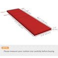 thumbnail image 3 of Outsunny Coussin de Chaise Longue d'Extérieur avec Attaches au Dossier, Rouge Vin, 3 of 10