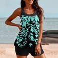 thumbnail image 4 of Liquidation d'Économies d'Été! PEZHADA Maillot de Bain pour Femme, Maillots de Bain Tankini pour Femme, Ensemble Deux Pièces à Imprimé Conservateur avec Dos à Bretelles, Robe de Bain Verte TTG, 4 of 6