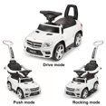 thumbnail image 4 of VOLTZ TOYS Push Car for Kids, Mercedes-Benz AMG GL63 4-in-1 Push Car, Foot to Floor Pedal Car with Detachable Push Bar, Leather Seat, Foot Rest, LED Lighting, MP3 and Foldable Rocking Rails (White), 4 of 7