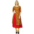 thumbnail image 2 of Phagun Haut Ethnique pour Femmes en Coton à Motif Abstrait Kurti Tunique Robe Kurti de Designer, 2 of 6
