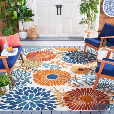 SAFAVIEH Cabana Garnet Floral Outdoor Area Rug