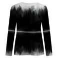 thumbnail image 4 of Women‘s Long Sleeve Tops Crew Neck Tunic Fall Blouse Printed Loose Fit Shirts, 4 of 4