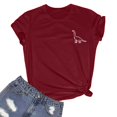 thumbnail image 1 of WEIYLL T Shirts for Women Small Dinosaur Print Red Blouse Sizes M, 1 of 3
