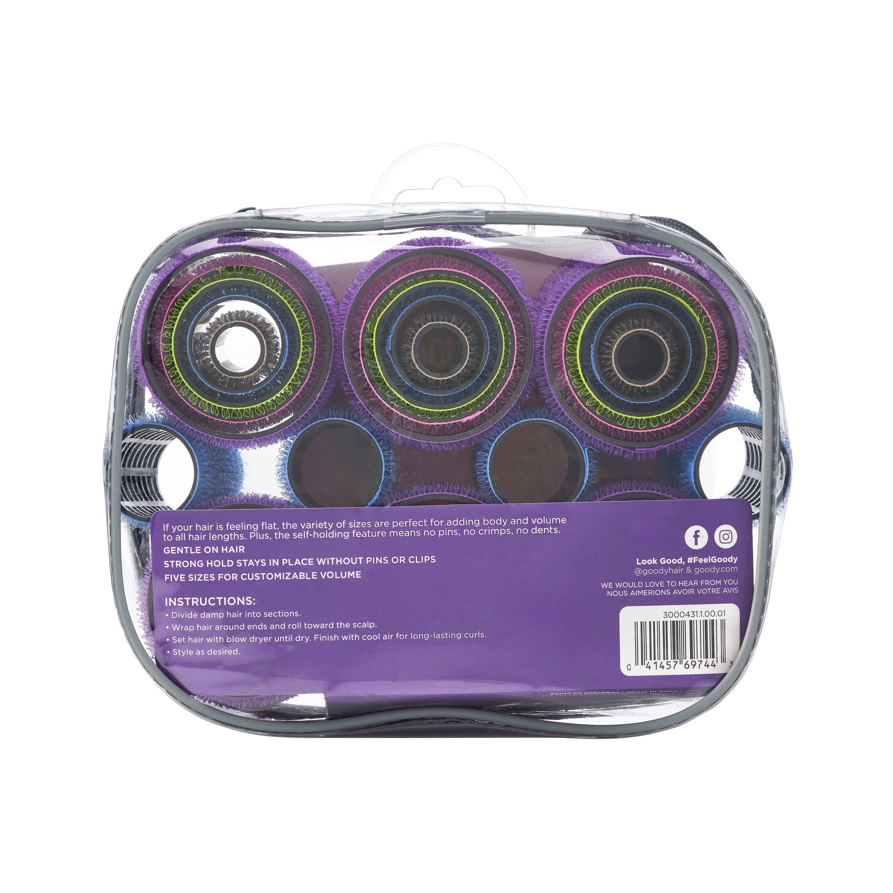 Goody Rouleaux auto-adhésifs pour plus de volume, 5 tailles, 31 pièces